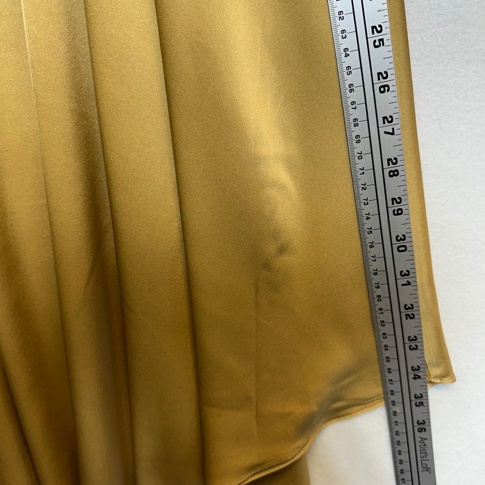 LILYSILK Silk Blend Culottes Sz 33 Gold asymmetrical Hem Wide Leg Palazzo Pants - Picture 11 of 14